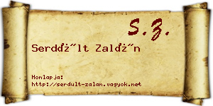 Serdült Zalán névjegykártya